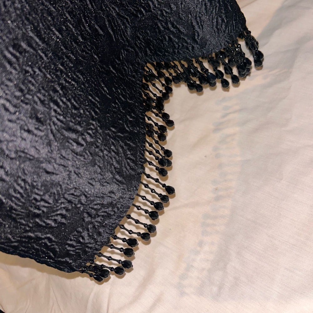 Black Fringed Jacquard Ganni Skirt - Picture 5 of 12